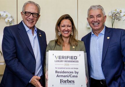 From L-R, Board President Meyer Zafrany, General Manager Adela Gurriarán, Board Vice President Juan Avendaño