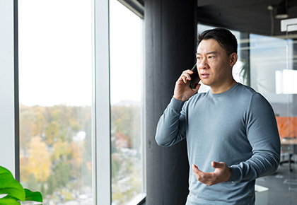 man handling noise complaints