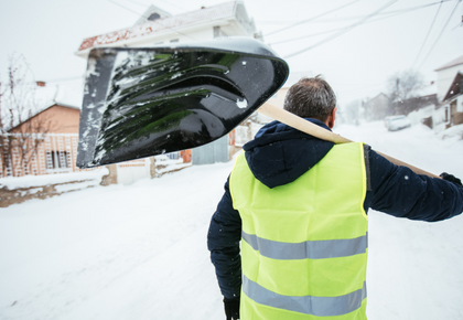 Shoveling snow