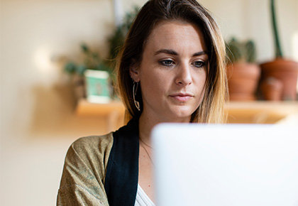 woman reviewing ontario tenant screening